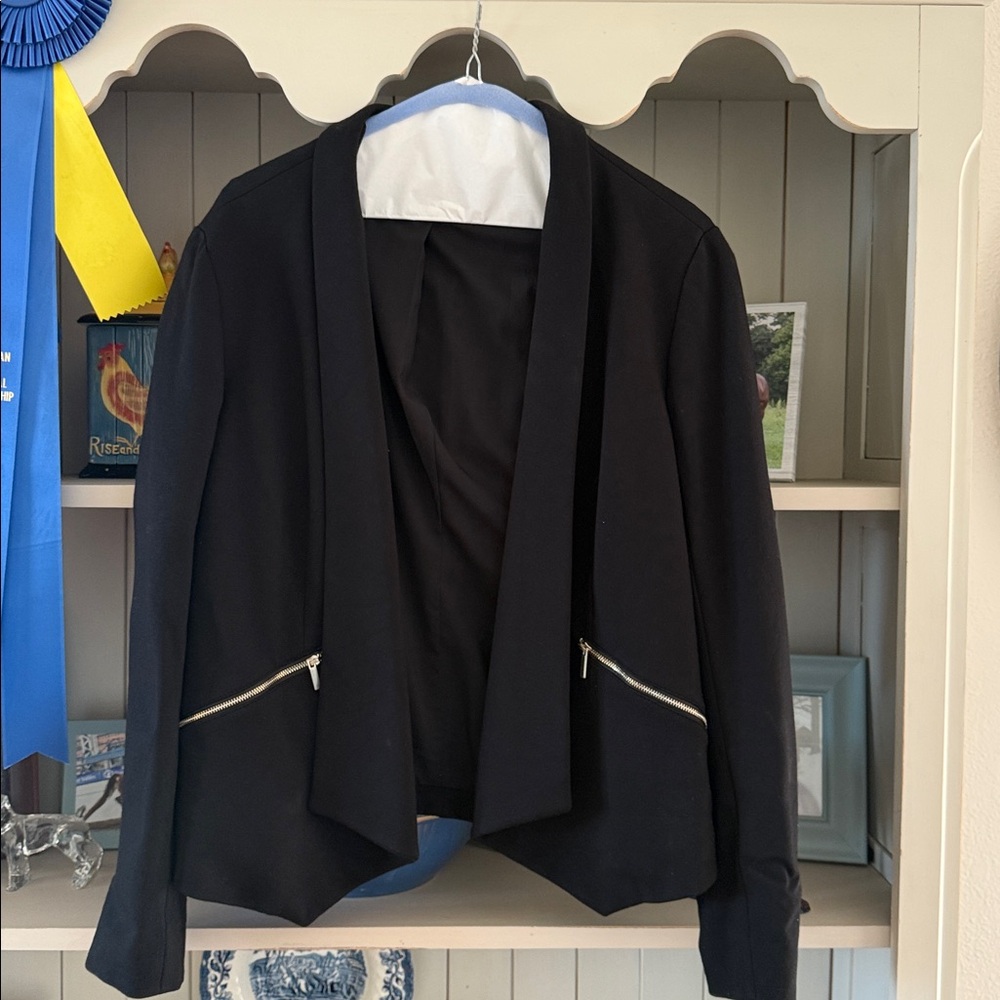 The Limited black blazer jacket moto size large